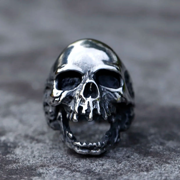 2022 NEW Men’s 316L stainless-steel rings Large fierce Skull Vintage ring for teens gothic punk Biker Jewelry Gift