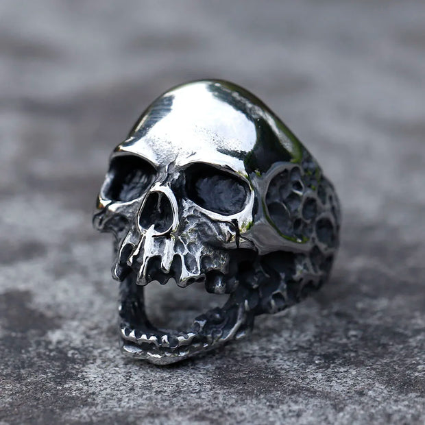 2022 NEW Men’s 316L stainless-steel rings Large fierce Skull Vintage ring for teens gothic punk Biker Jewelry Gift