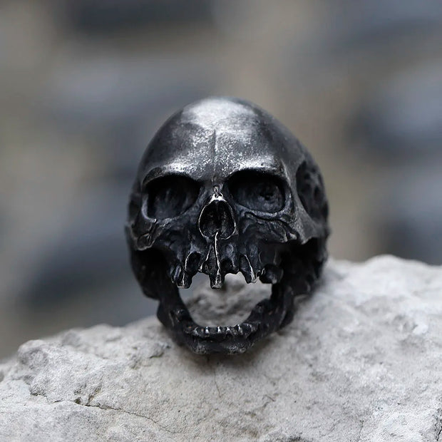 2022 NEW Men’s 316L stainless-steel rings Large fierce Skull Vintage ring for teens gothic punk Biker Jewelry Gift