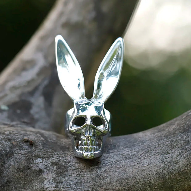 2022 NEW Men’s 316L stainless steel rings unique Halloween Gothic Funny Skull Rabbit ring Punk Jewelry Gifts free