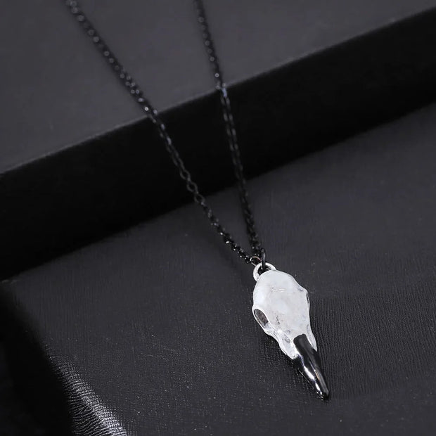 3D Raven Skull Pendant Necklace Resin Replica Raven Crow Gothic Gift Goth Skull Jewelry Free Shipping