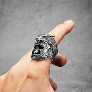 Gladiator Wolf Skull Men Rings Stainless Steel Women Jewelry Vintage Punk Rock Cool Stuff Fashion Accessories Gift