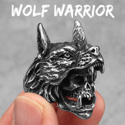 Gladiator Wolf Skull Men Rings Stainless Steel Women Jewelry Vintage Punk Rock Cool Stuff Fashion Accessories Gift