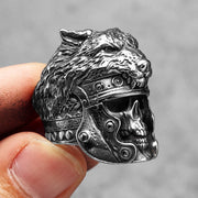 Gladiator Wolf Skull Men Rings Stainless Steel Women Jewelry Vintage Punk Rock Cool Stuff Fashion Accessories Gift