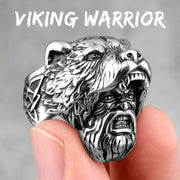 Gladiator Wolf Skull Men Rings Stainless Steel Women Jewelry Vintage Punk Rock Cool Stuff Fashion Accessories Gift