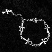 Ankh vampire Bracelet Gothic Cross Bracelet vampire religious jewelry Victorian cross link bracelet,Wicca,Charm jewelr