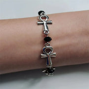 Ankh vampire Bracelet Gothic Cross Bracelet vampire religious jewelry Victorian cross link bracelet,Wicca,Charm jewelr