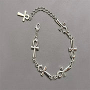 Ankh vampire Bracelet Gothic Cross Bracelet vampire religious jewelry Victorian cross link bracelet,Wicca,Charm jewelr