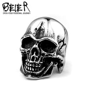 BEIER new store 316L Stainless Steel Skull ring top quality products Man’s Vampire Fashion Rock Punk Jewelry BR8-149