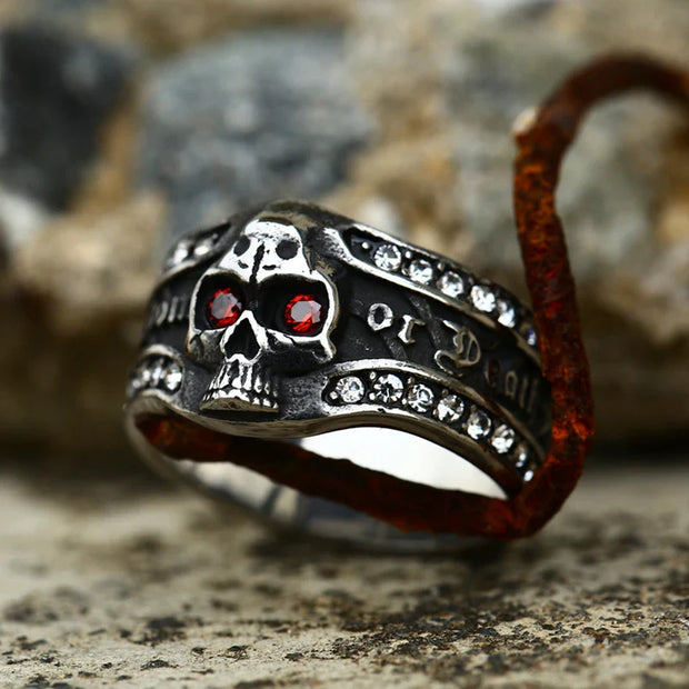 BEIER new store 316L Stainless Steel Skull ring top quality products Man’s Vampire Fashion Rock Punk Jewelry BR8-149