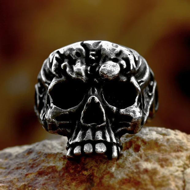 BEIER new store 316L Stainless Steel Skull ring top quality products Man’s Vampire Fashion Rock Punk Jewelry BR8-149