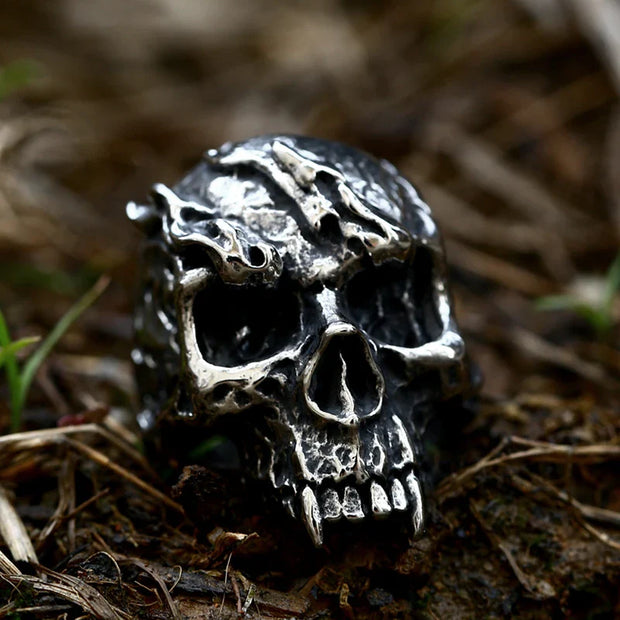 BEIER new store 316L Stainless Steel Skull ring top quality products Man’s Vampire Fashion Rock Punk Jewelry BR8-149