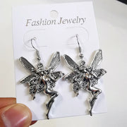 Big Hanging Earrings Vintage Women’s Fairy Wings Grunge Ladies Anime Jewelry Y2k Aesthetic Accessories Goth Gothic