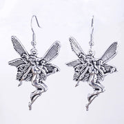 Big Hanging Earrings Vintage Women’s Fairy Wings Grunge Ladies Anime Jewelry Y2k Aesthetic Accessories Goth Gothic