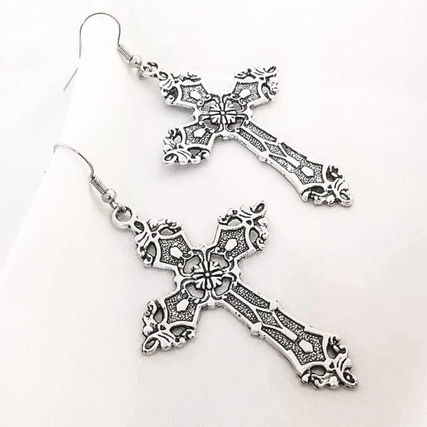 Big Hanging Earrings Vintage Women’s Fairy Wings Grunge Ladies Anime Jewelry Y2k Aesthetic Accessories Goth Gothic