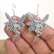 Big Hanging Earrings Vintage Women’s Fairy Wings Grunge Ladies Anime Jewelry Y2k Aesthetic Accessories Goth Gothic