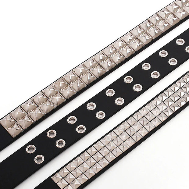 Black Fashion Rivet Belt Men&Women’s Studded Belt Punk With Pin Buckle Free Shipping Black Fashion Rhinestone Rivet