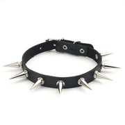 Black Spike Choker Necklace Rivet Stud Punk Rock Faux Leather Goth Collar Women Chocker Girls Harajuku Costume Gothic