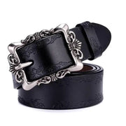 BOKADIAO Hot Women’s Genuine Leather Belt Punk Luxury Brand Designer Belts for Women High Quality Casual Female Jeans