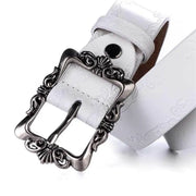 BOKADIAO Hot Women’s Genuine Leather Belt Punk Luxury Brand Designer Belts for Women High Quality Casual Female Jeans