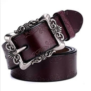 BOKADIAO Hot Women’s Genuine Leather Belt Punk Luxury Brand Designer Belts for Women High Quality Casual Female Jeans