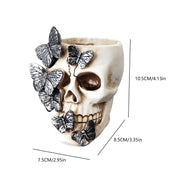 Butterfly Skull Decor – Unique Halloween and Spooky Home Decoration - 1 - Desktop decorations