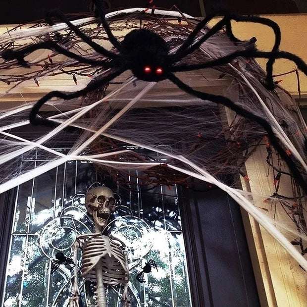 Creepy Crawling Giant Spider – Haunting Halloween Decor for Spine-Chilling Ambience - wall decorations