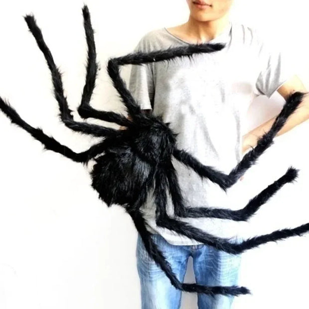 Creepy Crawling Giant Spider – Haunting Halloween Decor for Spine-Chilling Ambience - 200 CM - wall decorations