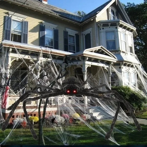 Creepy Crawling Giant Spider – Haunting Halloween Decor for Spine-Chilling Ambience - wall decorations