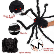 Creepy Crawling Giant Spider – Haunting Halloween Decor for Spine-Chilling Ambience - wall decorations