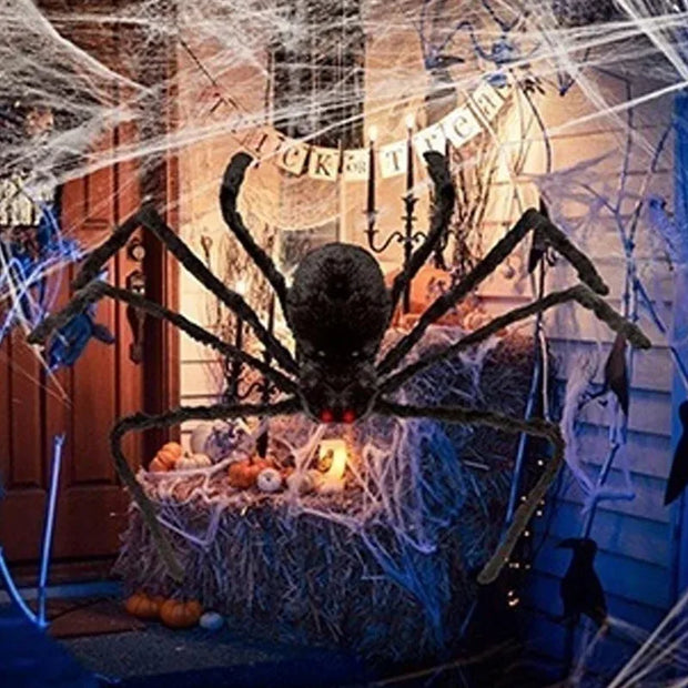 Creepy Crawling Giant Spider – Haunting Halloween Decor for Spine-Chilling Ambience - wall decorations