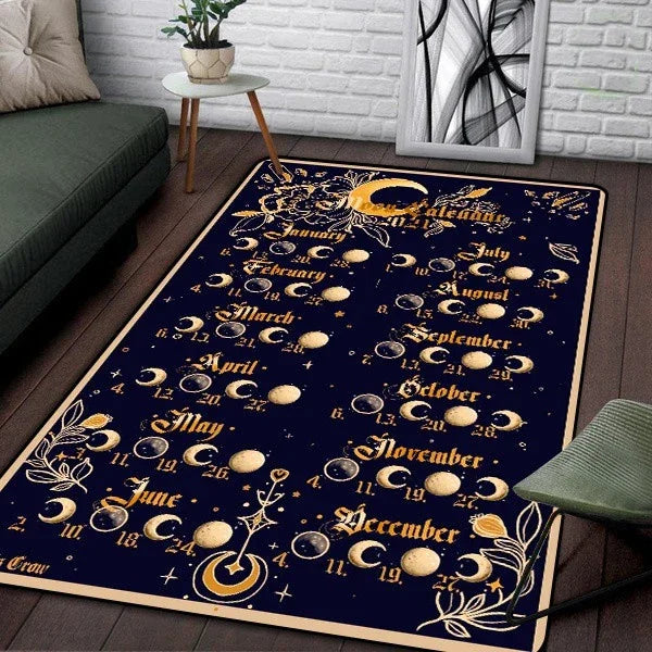 Crescent Skull Moon Rug – Gothic Dark-Themed Floor Decor for Unique Interiors - 13 / 40x60cm - Carpets & Tapestries