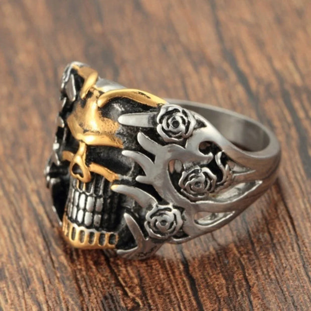 Demon Ring Skull Rose Retro Gothic Punk Single Rings for Men Fashion Jewelry Gift Single Accessories