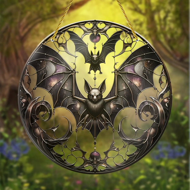 Elegant Gothic Bat Design Wall Ornament – Mystical Decor for Home or Garden - wall decorations