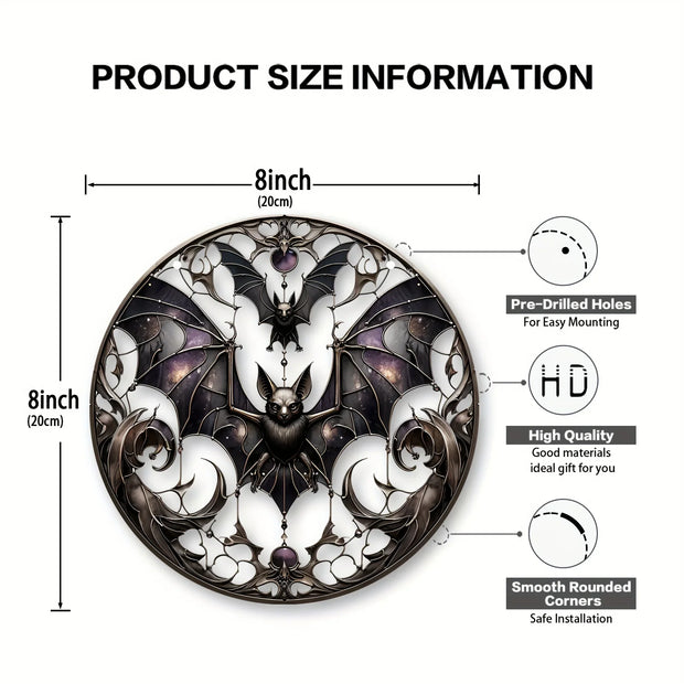 Elegant Gothic Bat Design Wall Ornament – Mystical Decor for Home or Garden - wall decorations