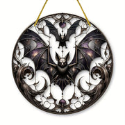 Elegant Gothic Bat Design Wall Ornament – Mystical Decor for Home or Garden - A / 20x20CM - wall decorations