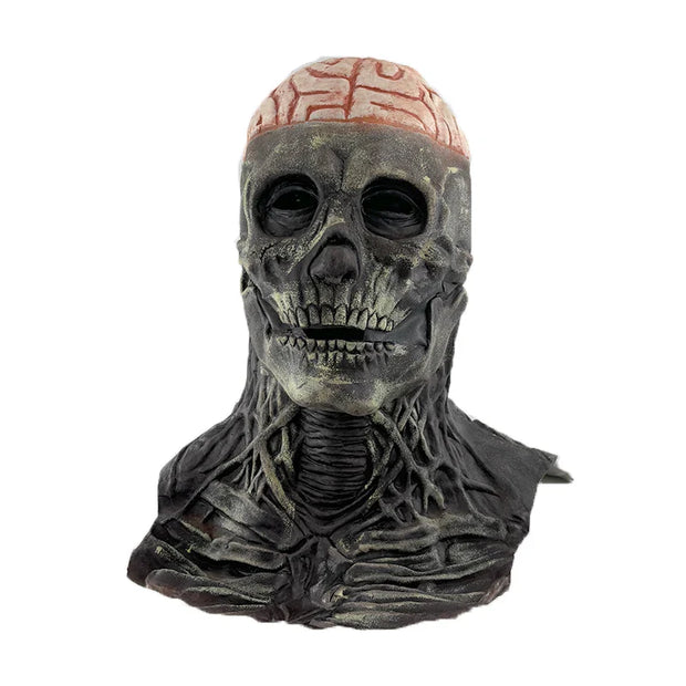 Elegant Skull Mask with Top Hat – Ultimate Halloween Costume for Dapper Skeleton Look - Red Skull 2 - apparel