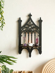 Enchanted Gothic Cathedral Wall Shelf – Mystical Home Decor for Crystals Candles and More - TK136-MS8644 - wall