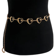 Fashion Harajuku Punk Moon Metal Belts Women Vintage Punk Gothic Moon Sun High Waist Chain Belts Pendant Belt - as pic