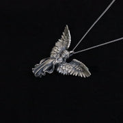 Fashion Silver Color Wings Angel Pendant Necklace for Men Women’s Goth Punk Long Chain Neck Hip Hop Jewelry Party