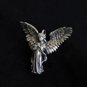 Fashion Silver Color Wings Angel Pendant Necklace for Men Women’s Goth Punk Long Chain Neck Hip Hop Jewelry Party