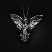 Fashion Silver Color Wings Angel Pendant Necklace for Men Women’s Goth Punk Long Chain Neck Hip Hop Jewelry Party