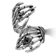 Full Body Skeleton Skull Ring Men and Women Hip Hop Rock Dark Hug Open Ring Demon Punk Gothic Biker Jewelry Halloween