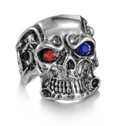 Full Body Skeleton Skull Ring Men and Women Hip Hop Rock Dark Hug Open Ring Demon Punk Gothic Biker Jewelry Halloween