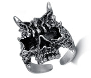 Full Body Skeleton Skull Ring Men and Women Hip Hop Rock Dark Hug Open Ring Demon Punk Gothic Biker Jewelry Halloween