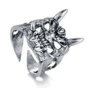 Full Body Skeleton Skull Ring Men and Women Hip Hop Rock Dark Hug Open Ring Demon Punk Gothic Biker Jewelry Halloween