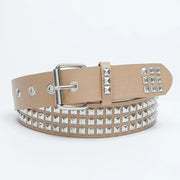 Goth Punk Style Belts For Women Vintage Rivet PU Leather Waist strap For Jeans Belts Pin Buckle Y2K Girls Fashion Belt