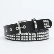 Goth Punk Style Belts For Women Vintage Rivet PU Leather Waist strap For Jeans Belts Pin Buckle Y2K Girls Fashion Belt