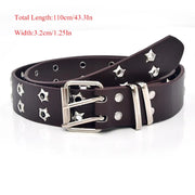 Goth Punk Style Belts For Women Vintage Rivet PU Leather Waist strap For Jeans Belts Pin Buckle Y2K Girls Fashion Belt