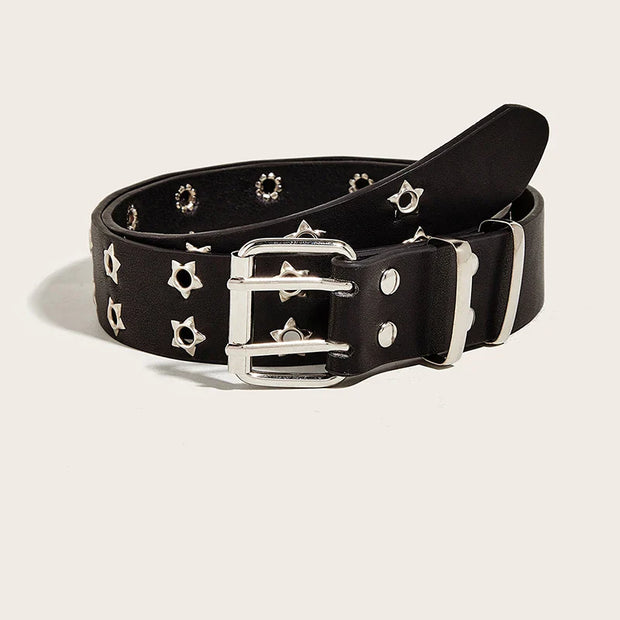 Goth Punk Style Belts For Women Vintage Rivet PU Leather Waist strap For Jeans Belts Pin Buckle Y2K Girls Fashion Belt